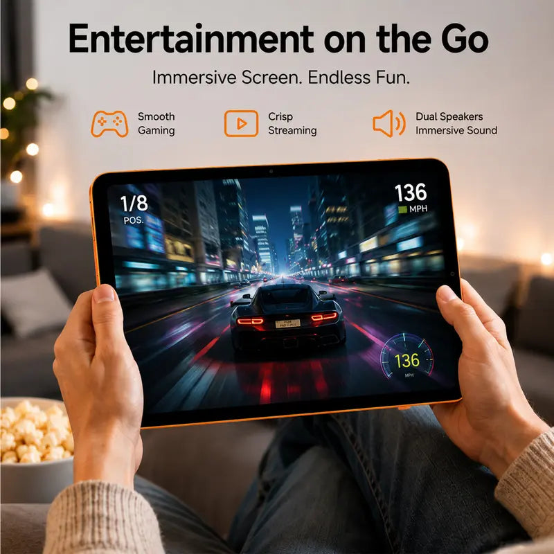 Portable Tablet Bundle for Travel & Remote Work, 10.1" Display, Memory Size, Wifi & SIM Supported with Keyboard, Mouse & Stylus